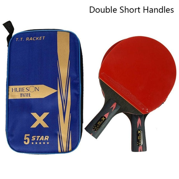 2pcs Upgraded 5 Star Carbon Table Tennis Racket