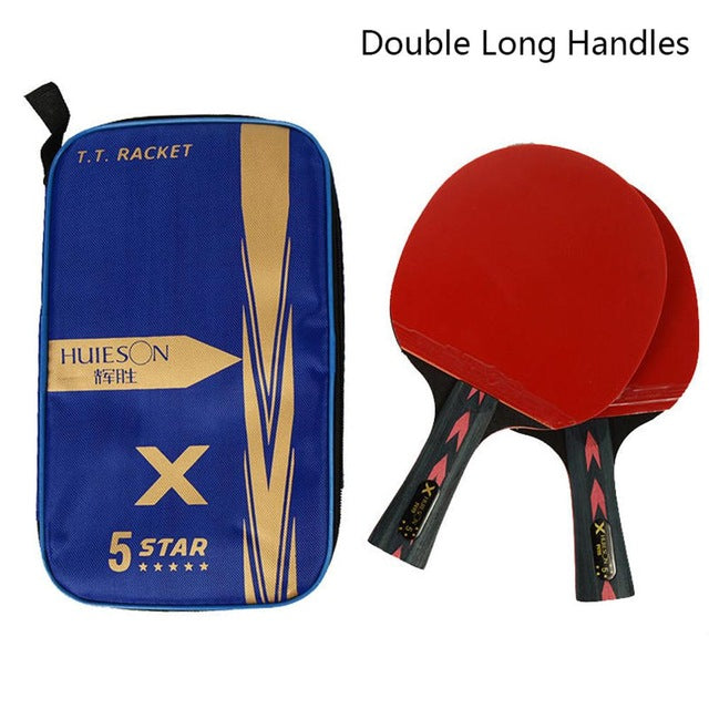 2pcs Upgraded 5 Star Carbon Table Tennis Racket