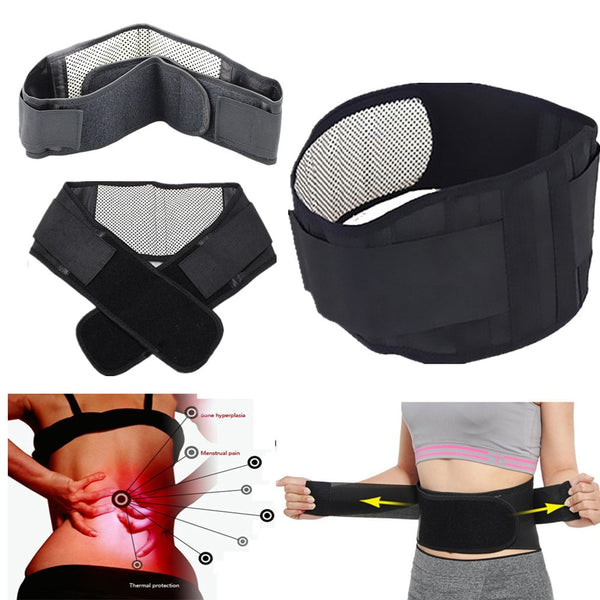 Adjustable Tourmaline Self-heating Magnetic Therapy Waist Belt