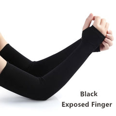 Men Pure Color Arm Sleeve Sport Running