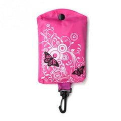 Foldable Shopping Bag Butterfly Flower Oxford Fabric Shoulder Bag