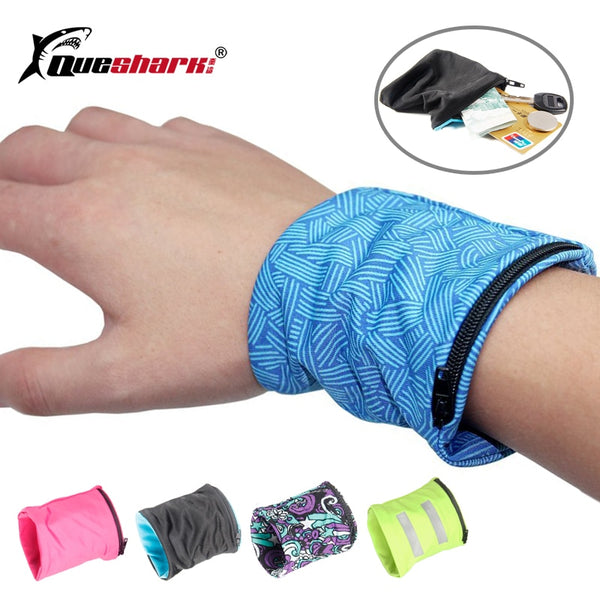 Reflective Zipper Pocket Sport Wristband Cycling Running Wrist Wallet