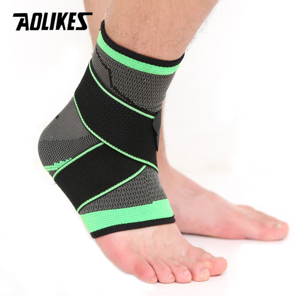 AOLIKES 1PCS 3D Weaving Elastic Nylon Strap Ankle Support
