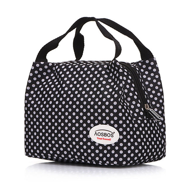 Aosbos Fashion Portable Insulated Canvas lunch Bag