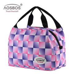 Aosbos Fashion Portable Insulated Canvas lunch Bag