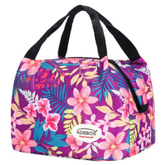 Aosbos Fashion Portable Insulated Canvas lunch Bag