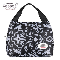 Aosbos Fashion Portable Insulated Canvas lunch Bag