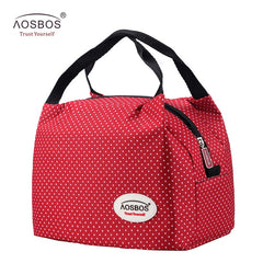 Aosbos Fashion Portable Insulated Canvas lunch Bag